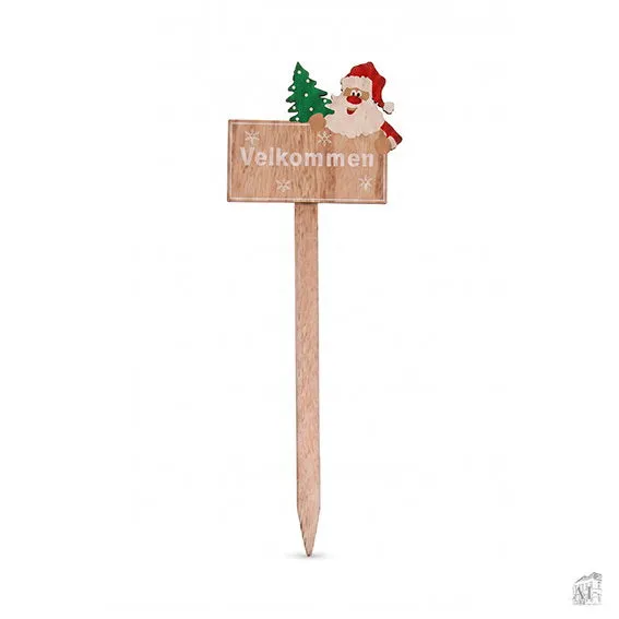 Det Gamle Apotek Sign Velkommen dřevěná cedule 80 cm přírodní