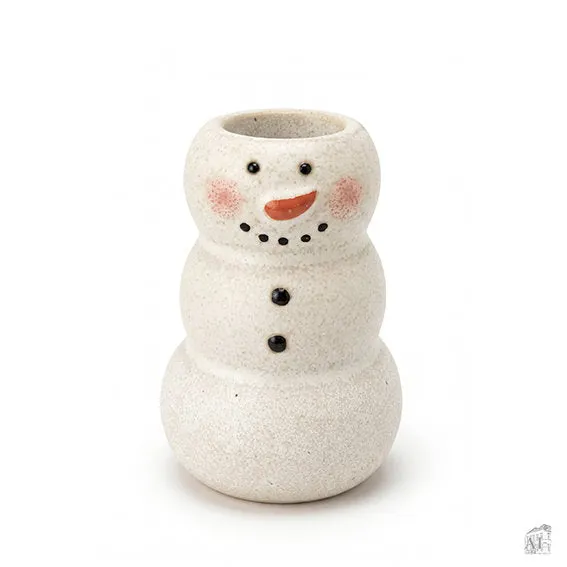 Det Gamle Apotek Snowman keramický sněhulák bílý 7 cm