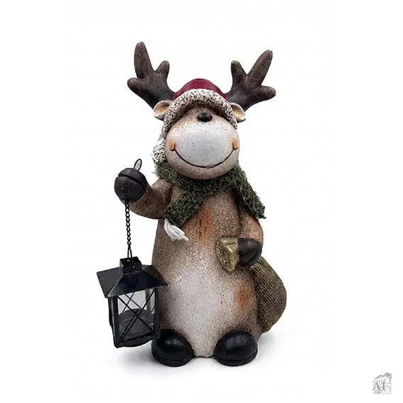 Det Gamle Apotek Reindeer figurka sob 39 cm hnědá