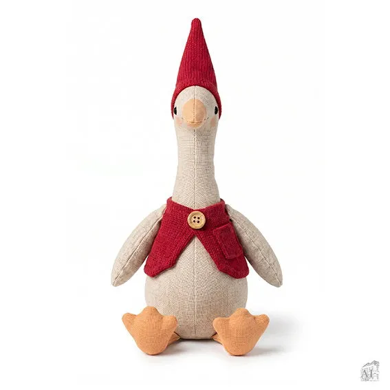 Det Gamle Apotek Goose figurka husa 15 cm hnědá