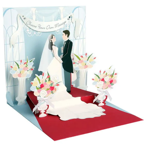 Det Gamle Apotek Pop up card Wedding Day přání 13,3 cm