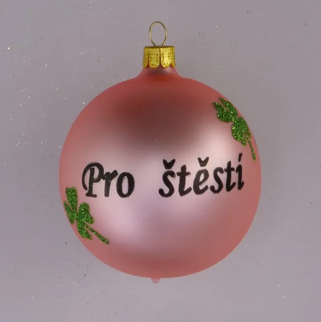 Vánoční ozdoby 11249L66/8 baby růžová matná skleněná koule