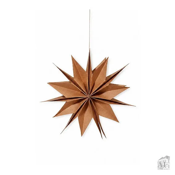 Det Gamle Apotek Star papírová hvězda hnědá 30 cm
