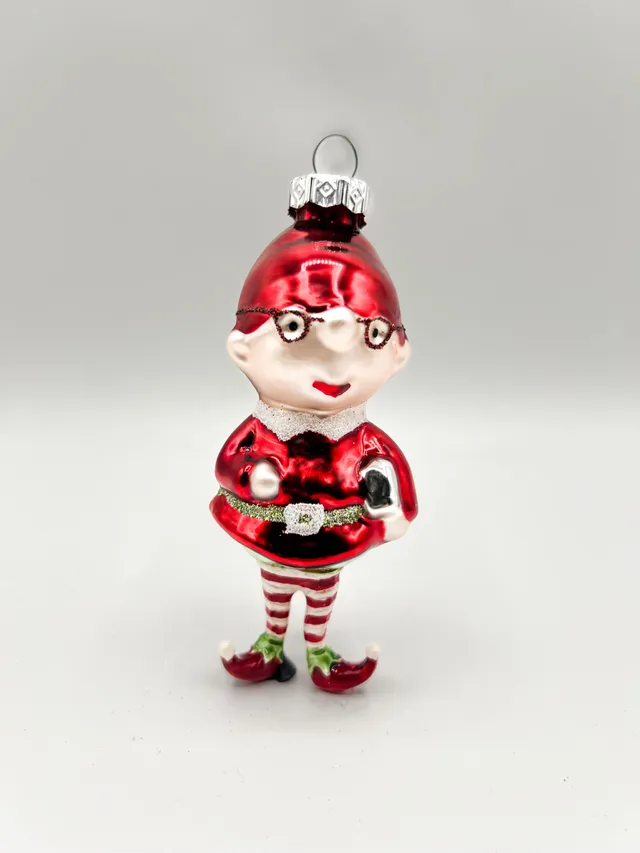 Vitbis Elf barevná skleněná baňka 13 cm