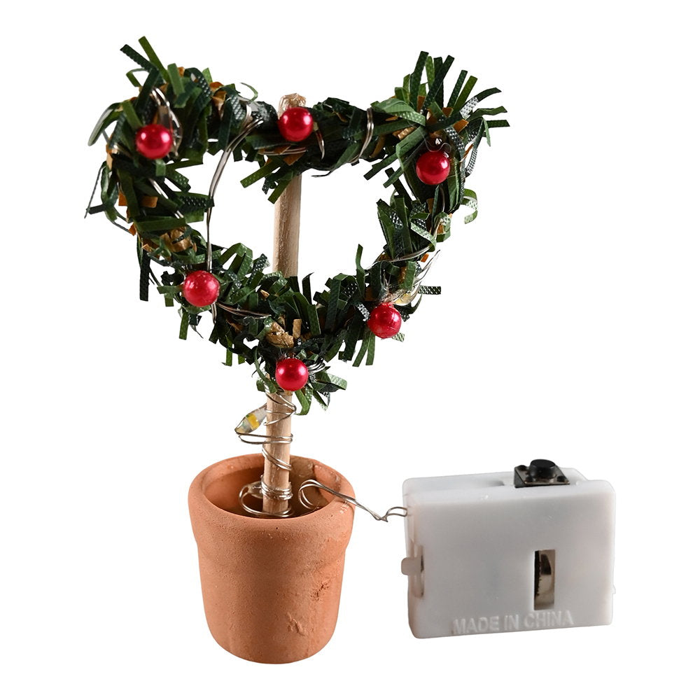Det Gamle Apotek Plant rostlinka s LED 6 cm dřevo