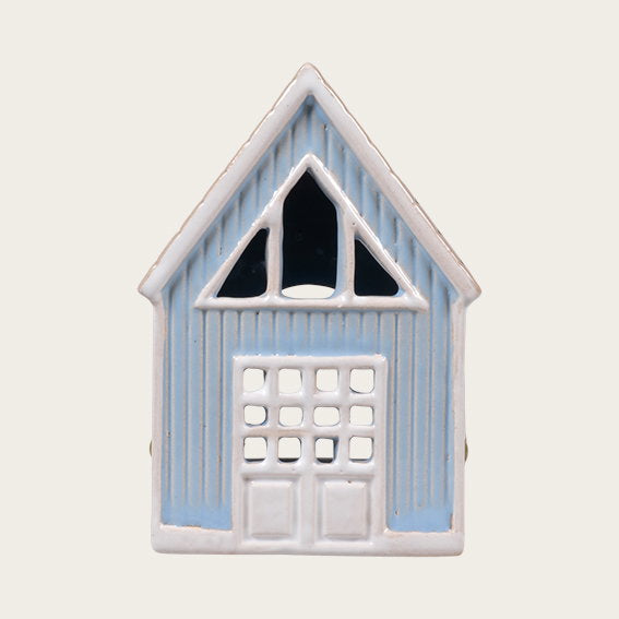 Det Gamle Apotek House for LED light keramický domeček modrý 10 cm