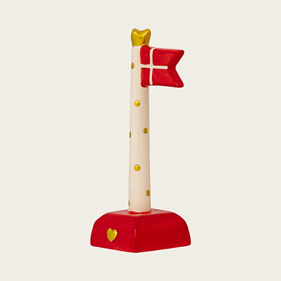 Det Gamle Apotek Flag vlajka červená keramika 18 cm dolomit