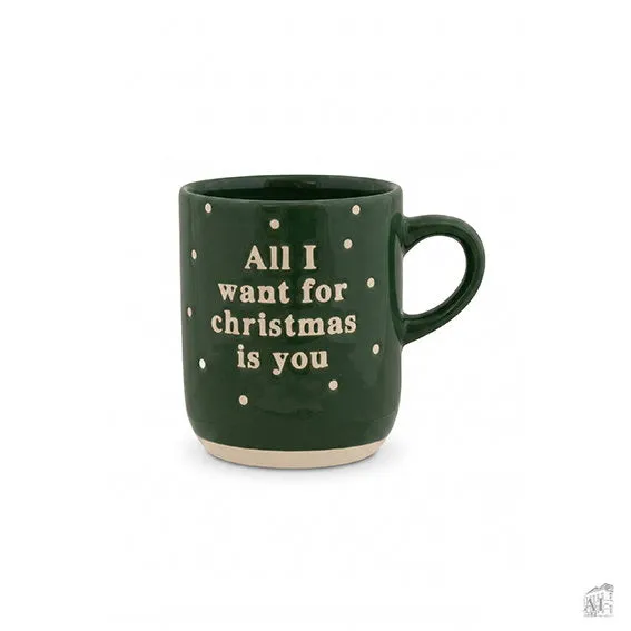 Det Gamle Apotek Mug hrnek zelený kamenina 9 cm