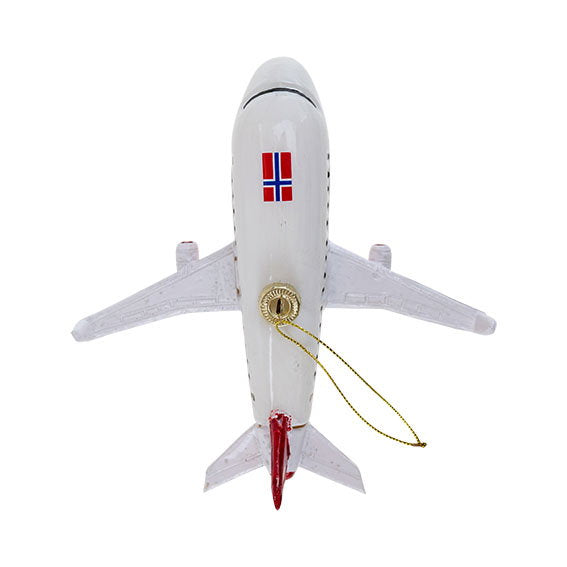 Det Gamle Apotek Airplane skleněná ozdoba letadlo bílá