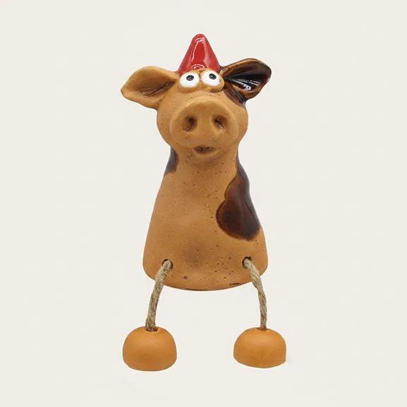 Det Gamle Apotek Pig keramické prasátko 9 cm oranžové
