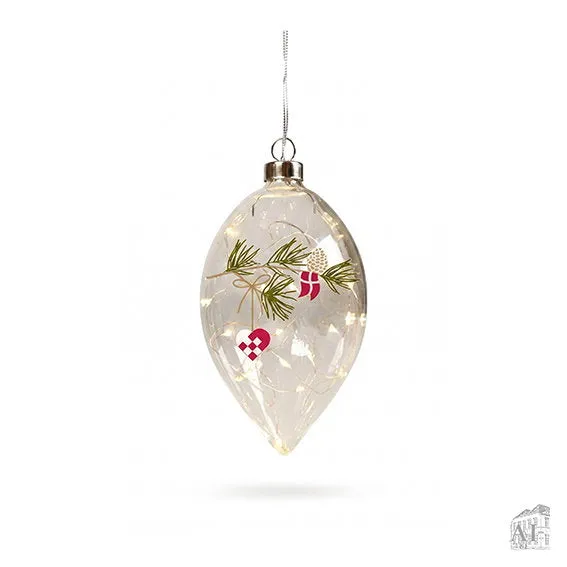 Det Gamle Apotek Ornament w. 15LED baňka 16 cm