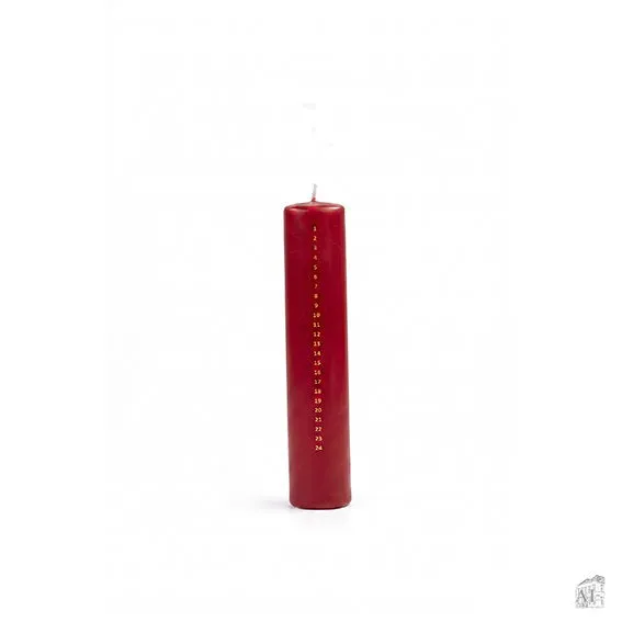 Det Gamle Apotek adventní svíčka červená 25 cm