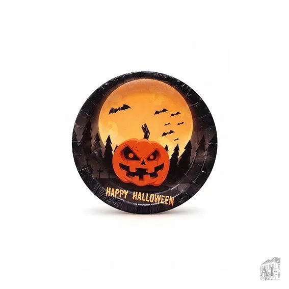 Det Gamle Apotek talíř papírový černý Halloween