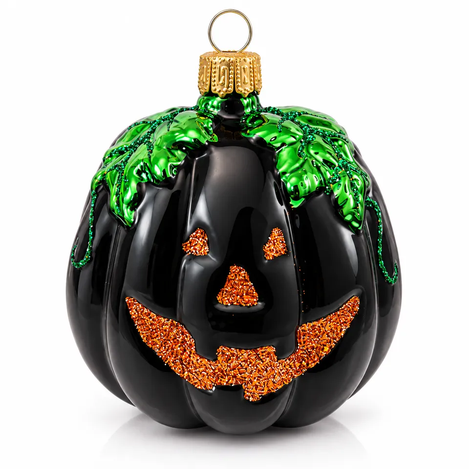 Vitbis Dýně skleněná halloweenská baňka 7 cm