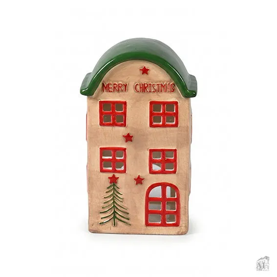 Det Gamle Apotek House for T-light svícen 21 cm hnědý