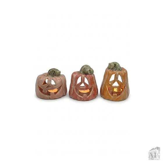 Det Gamle Apotek Pumpkin svícen dýně 12 cm oranžová