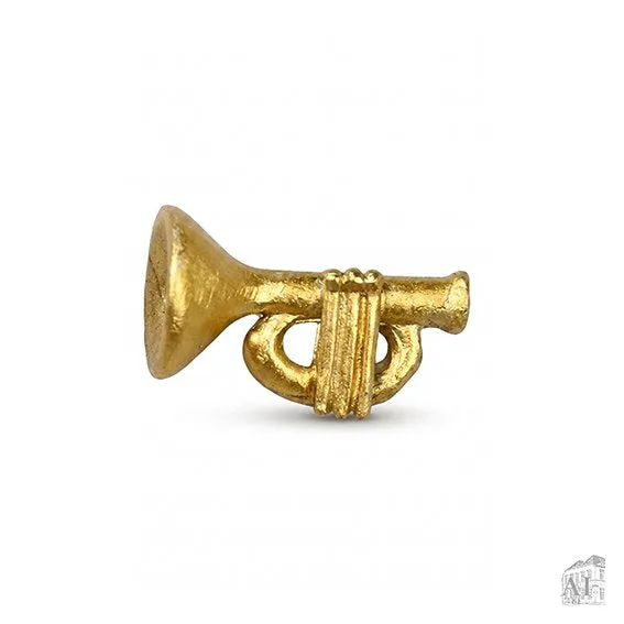 Det Gamle Apotek Trumpet mini trumpeta pro skřítky zlatá
