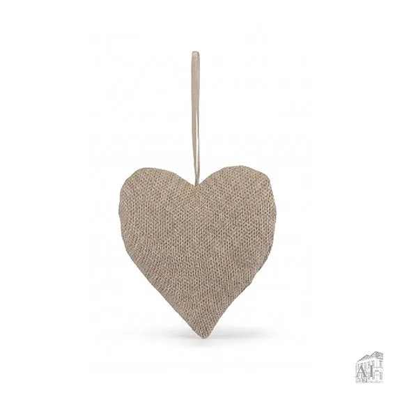 Det Gamle Apotek Heart srdce béžové 9 cm