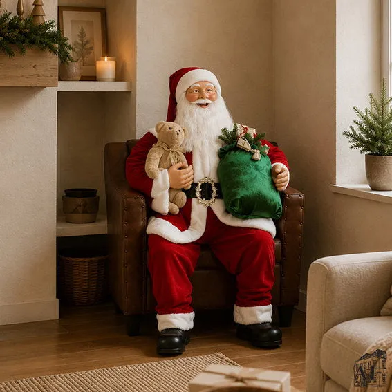Det Gamle Apotek Santa Claus in armchair figurka 100 cm
