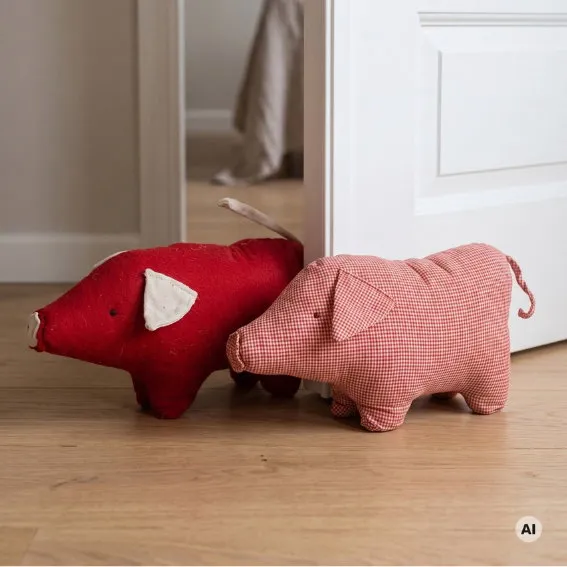 Det Gamle Apotek Pig zarážka prasátko růžová 20 cm
