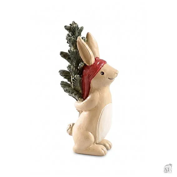 Det Gamle Apotek Rabbit with tree figurka králík hnědý 9 cm