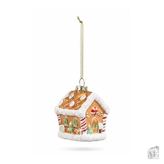 Det Gamle Apotek Gingerbread house for hanging hnědá 7 cm