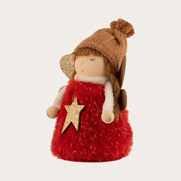 Det Gamle Apotek Angel vánoční figurka 11 cm červená
