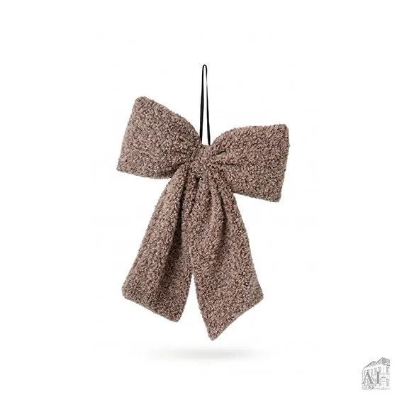 Det Gamle Apotek Bow Tie vánoční ozdoba hnědá 4 cm