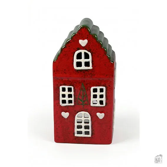 Det Gamle Apotek House for T-light domeček červený 22 cm