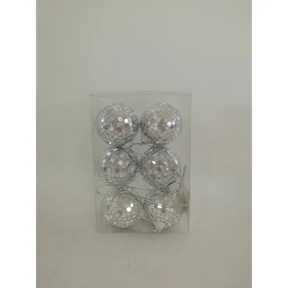 Det Gamle Apotek Christmas bauble vánoční baňka 5 cm stříbrná