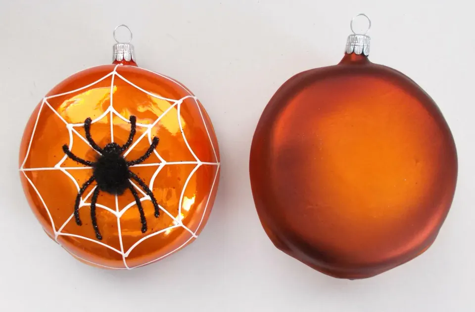 Vánoční ozdoby hamburger skleněná ozdoba oranžová porcelán