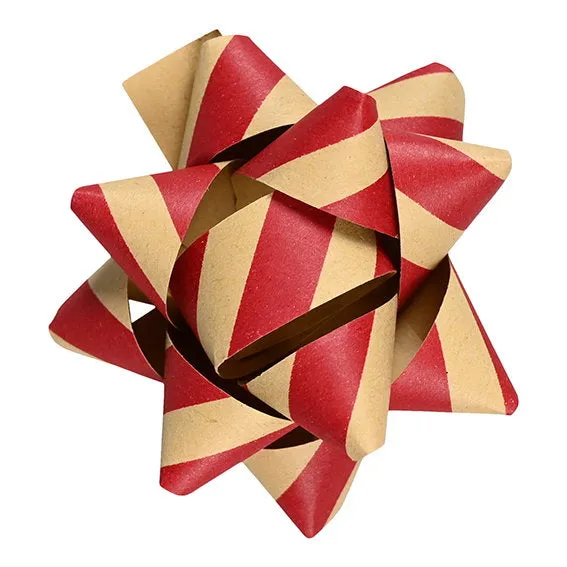 Det Gamle Apotek Star bows mašle pruhovaná 7 cm