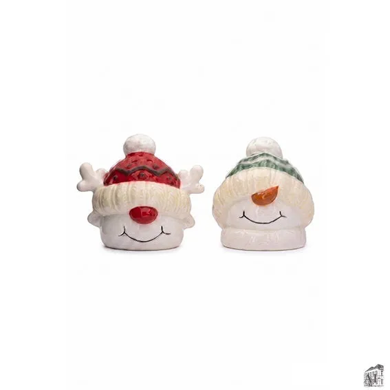 Det Gamle Apotek Salt and Pepper slánka a pepřenka 7 cm bílá