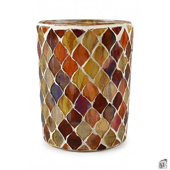 Det Gamle Apotek Candleholder svícen skleněný oranžový