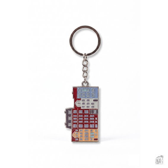 Det Gamle Apotek Keychain klíčenka kovová červená