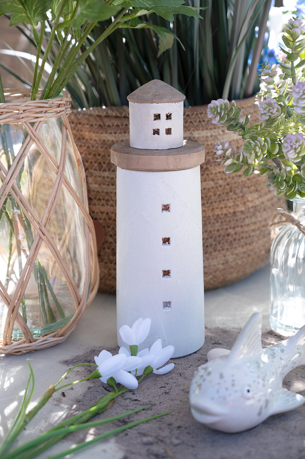 Det Gamle Apotek Lighthouse maják bílý 30 cm