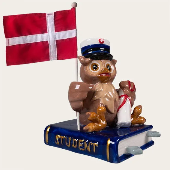 Det Gamle Apotek Owl figurka sova modrá 10 cm