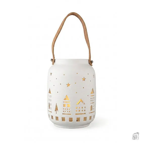 Det Gamle Apotek LED lucerna 17 cm bílá porcelánová