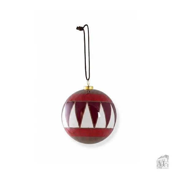 Det Gamle Apotek Red Christmas bauble baňka červená 8 cm