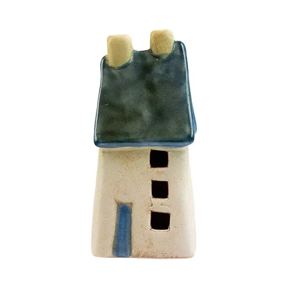 Det Gamle Apotek House domeček modrý kamenina 11 cm