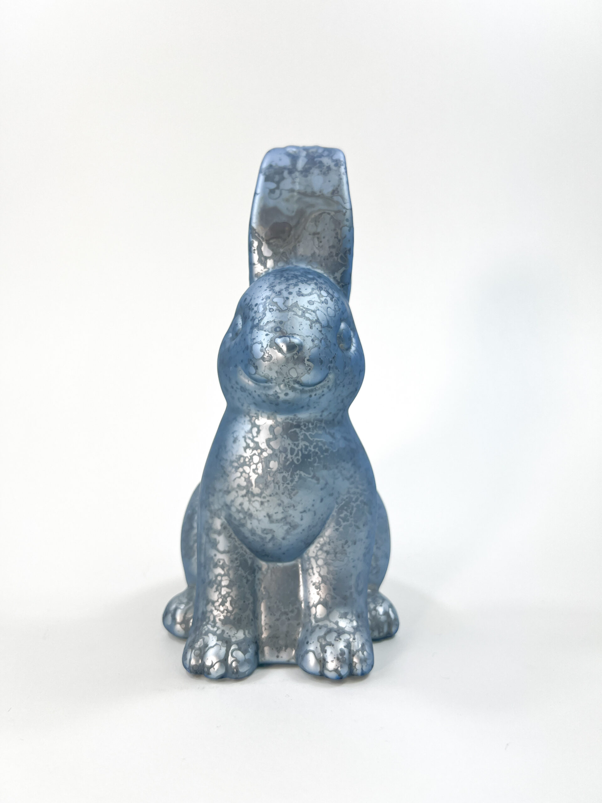 Vitbis Velikonoční zajíc skleněná figurka 20 cm na svíčku