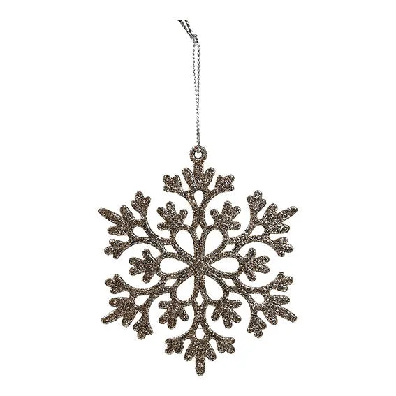 Det Gamle Apotek Snowflake vločka champagne 10 cm