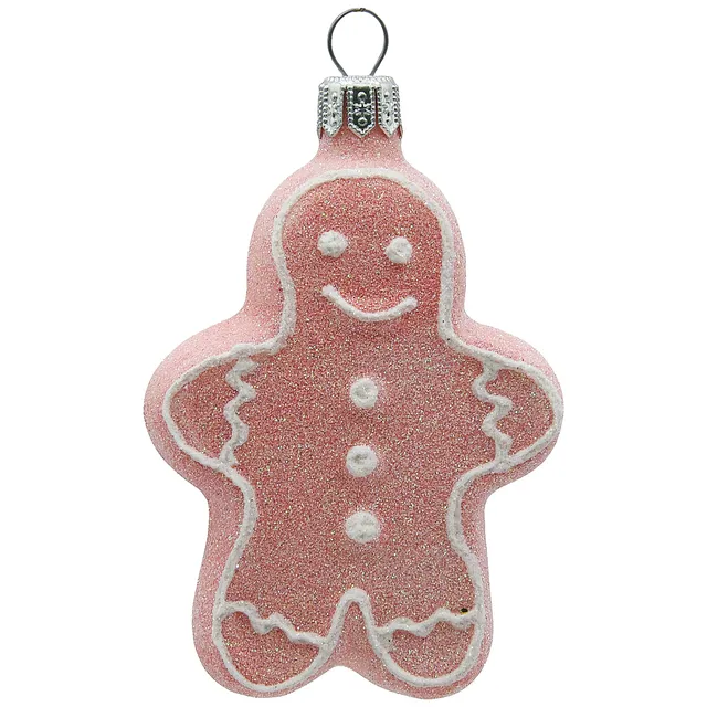 Vitbis Perník skleněná baňka figurka 11 cm barevná