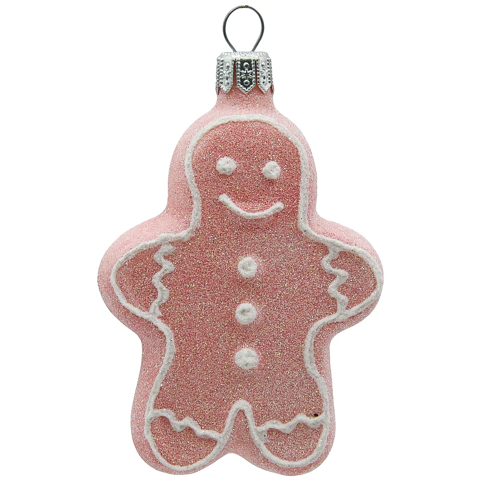 Vitbis Perník skleněná baňka figurka 11 cm barevná