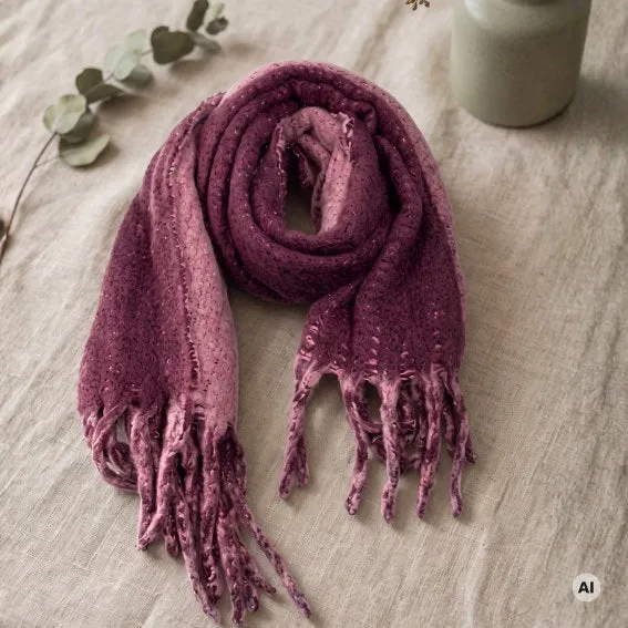 Det Gamle Apotek Scarf šála bordó 180 cm