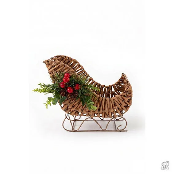 Det Gamle Apotek Sleigh vánoční sáně 33 cm hnědé plast