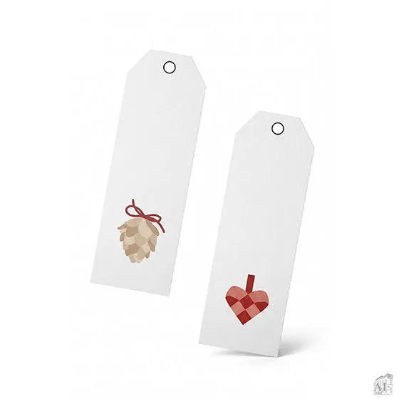 Det Gamle Apotek Gifttags visačky 12 ks 10 cm papír