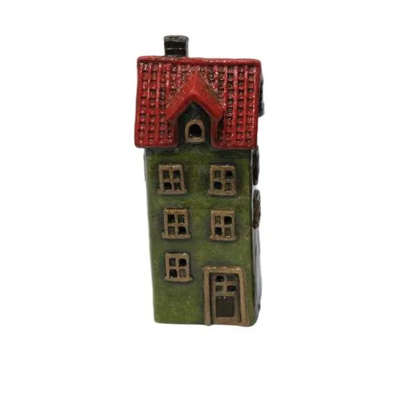 Det Gamle Apotek House with LED domeček zelený 22,5 cm