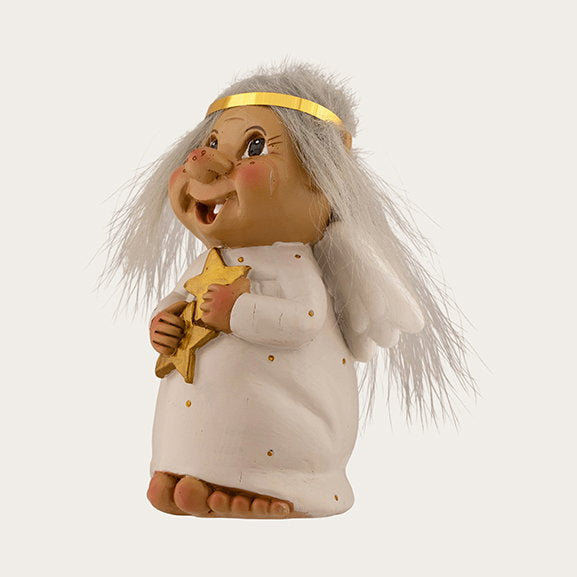 Det Gamle Apotek Trolls vánoční troll 16 cm bílý