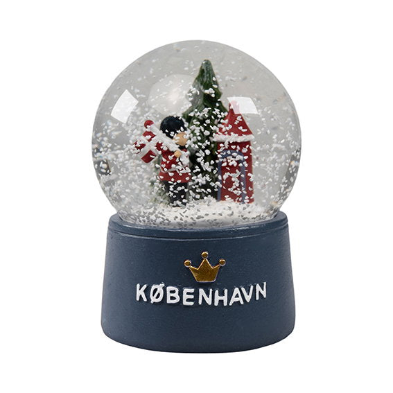 Det Gamle Apotek Snow Globe sněžítko Kodaň modré 7 cm